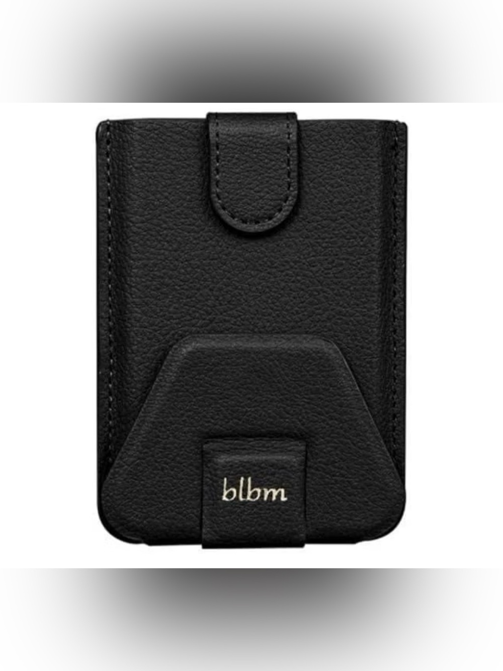 BLBM iPhone Black Leather Magnetic Wallet/Card holder/Money clip with Stand